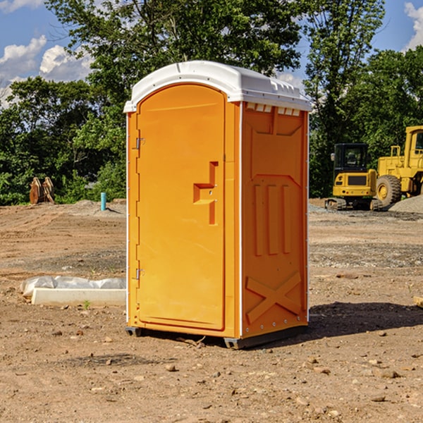 can i customize the exterior of the porta potties with my event logo or branding in Danbury NC